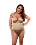 Mocha Luxe Tucks Brazilian Style Underwear