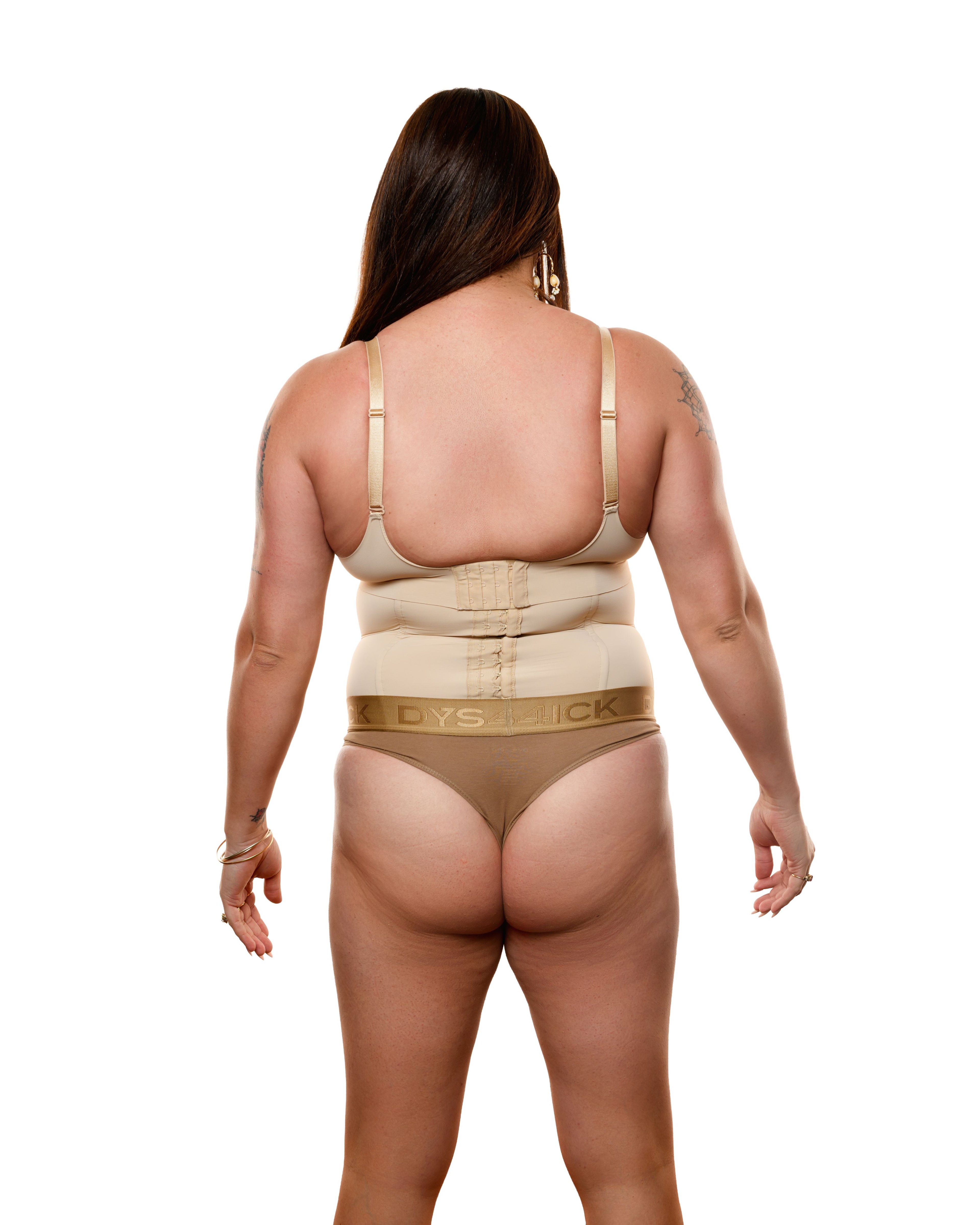 Mocha Luxe Tucks Brazilian Style Underwear