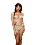 Champagne Luxe Tucks Brazilian Style Underwear
